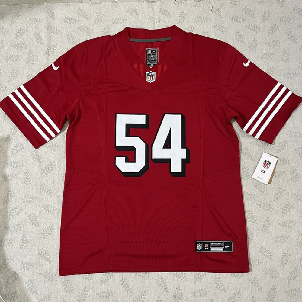 San Francisco 49ers red jersey No. 54 WARNER NFL